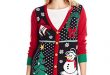 Ugly Christmas Sweater Women's Button-Front Christmas Cardigan