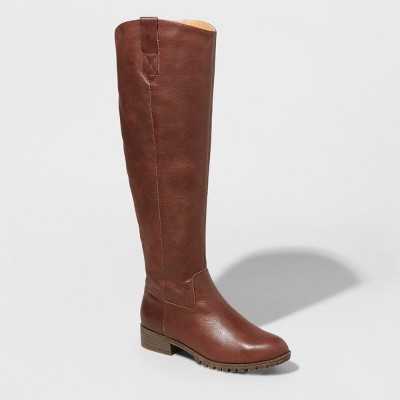 Women's Monica Leather Riding Boots - Universal Thread™ : Target