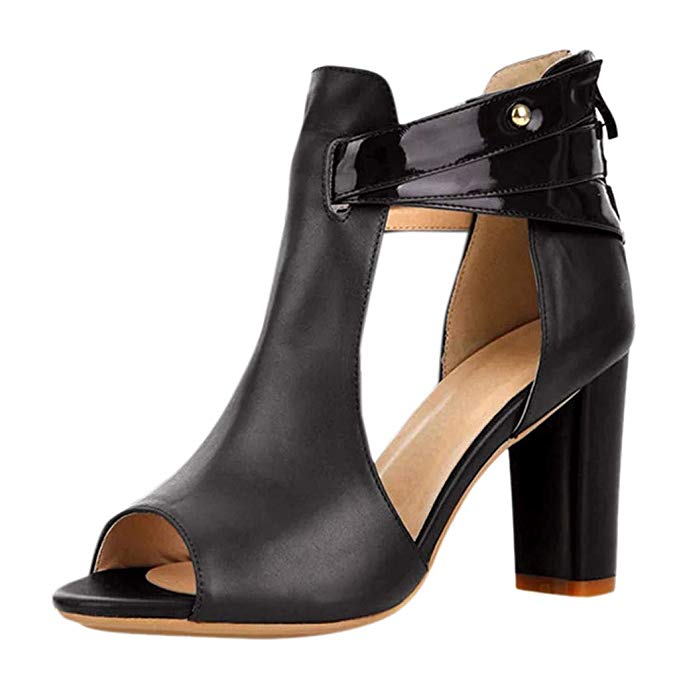 Amazon.com: Womens Wedges Dress Sandals 5-9 Fish Head Leather