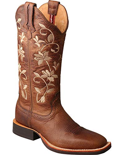 Amazon.com | Twisted X Women's Floral Ruff Stock Cowgirl Boot Square