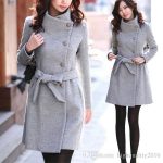 New Style Womens Winter Warm Woolen Trench Parka Wool Coat Slim