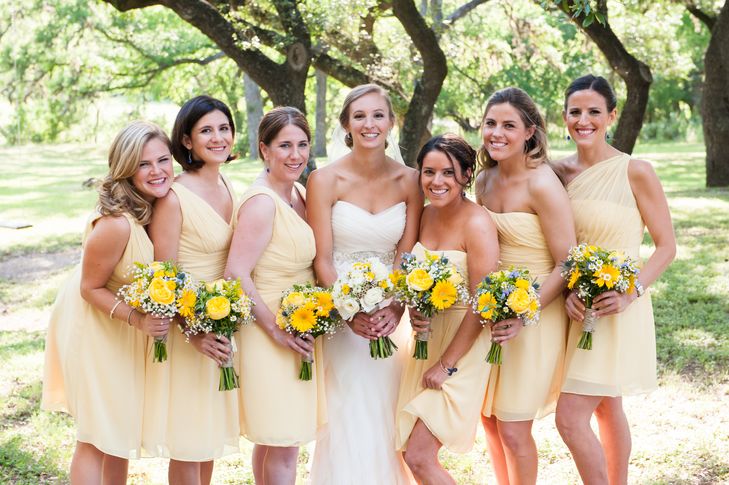 Canary Yellow Bridesmaid Dresses