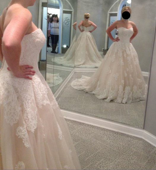 Blush Wedding Dress…would like colorful flowers thoug
