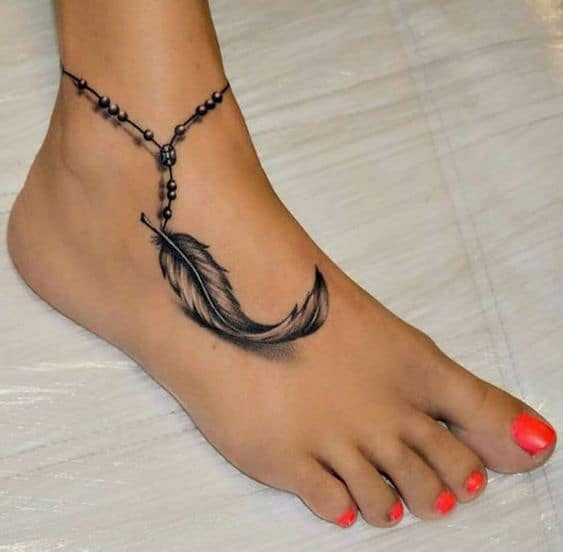 Ankle Bracelet Tattoos to make your legs look gracef