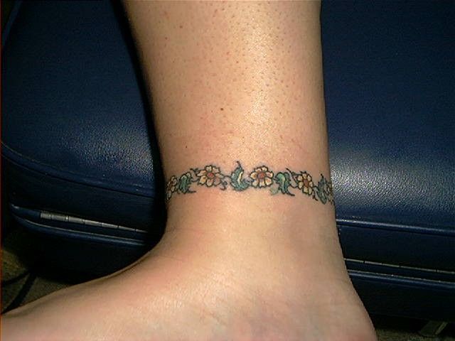 anklet ankle tattoos | Ankle bracelet tattoo, Wrap around ankle .