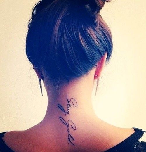 Tattoo ideas and placements | Neck tattoos women, Back of neck .