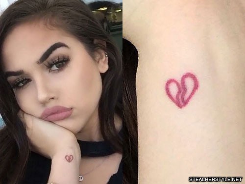 Maggie Lindemann Broken Heart Wrist Tattoo | Steal Her Sty