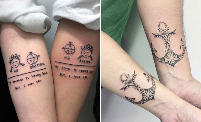 23 Awesome Brother and Sister Tattoos to Show Your Bond | StayGl
