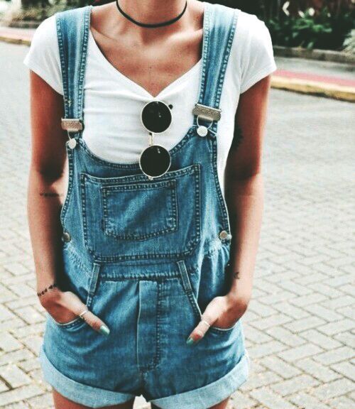 A pair of shortalls with your favorite shirt. Add sunglasses and .
