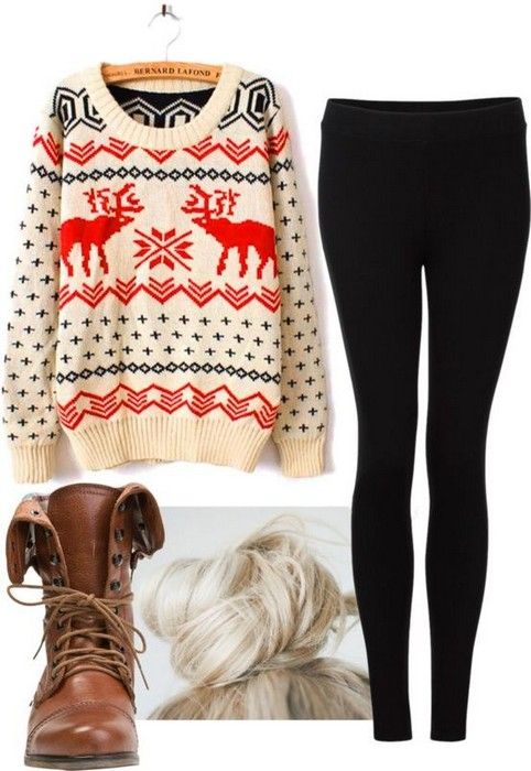 Cute Christmas outfits Glamsugar.com #christmas #outfits #sweater .
