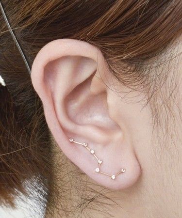 Constellation earring. | Constellation earrings, Ear piercings .