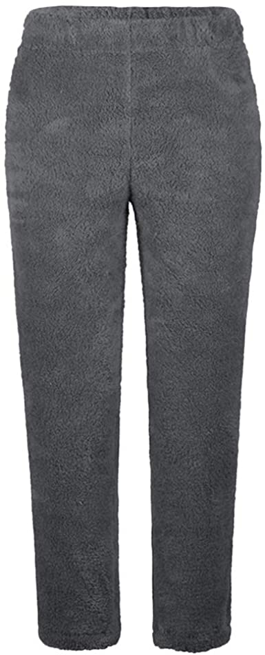 Women's Fleece Fuzzy Pants Winter Warm Cozy Plush Lounge Sleepwear .