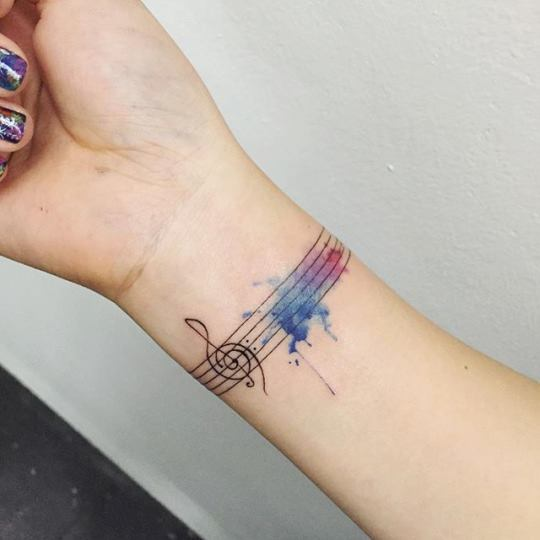 82 Creative Music Tattoos for The 'Music-Lover' in You | Wrist .