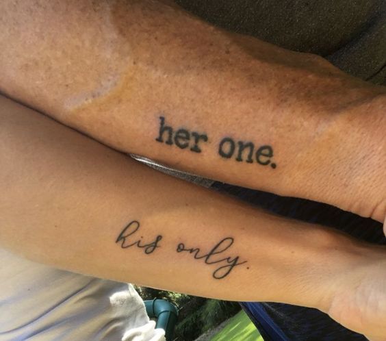 couple tattoos; matching tattoos; couple tattoo ideas marriage .
