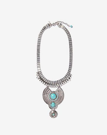 $59.90 The dazzling chain, turquoise stones and bold pendant make .