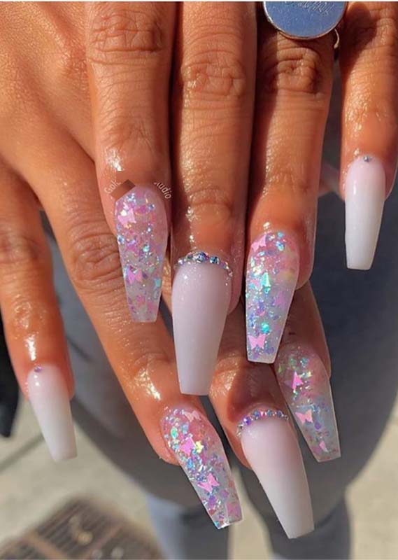 Gorgeous Glitter Nail Designs for Summer in Year 2019 | Stylez