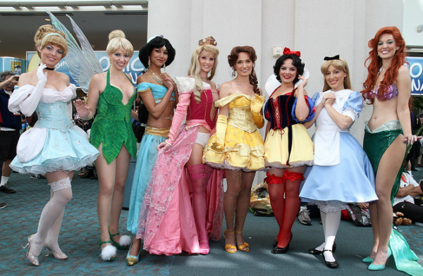 Group Disney Princess Halloween Costumes #halloweenparty .