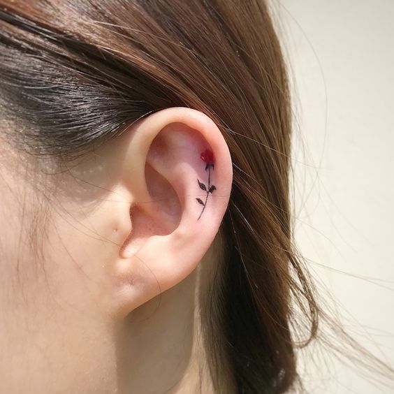 Ear tattoo;Tiny tattoo; tattoo designs; delicate tattoo | Tattoos .