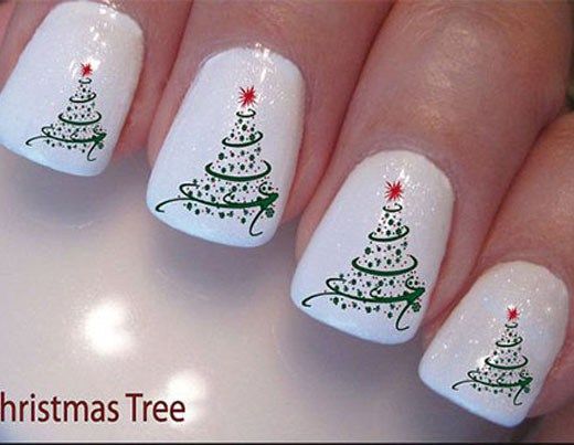 21 Fabulous and Easy Christmas Nail Designs: #20. Simple Christmas .