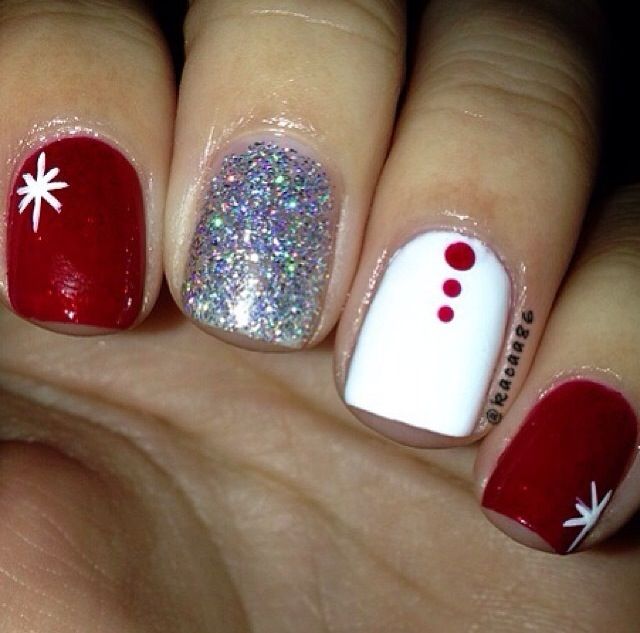 christmas nails, simple nails , nail designs | Manicura de uñas .