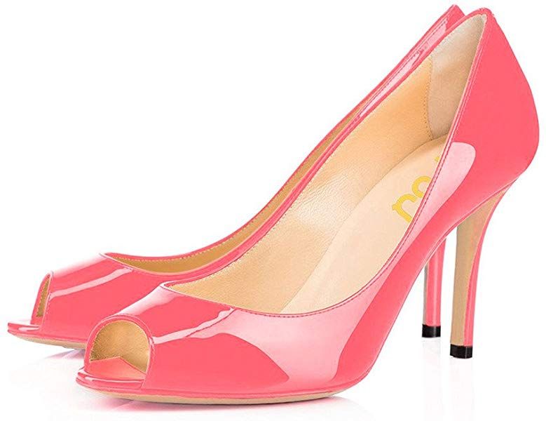 Amazon.com | FSJ Women Flattering Peep Toe Formal Dress Shoes .