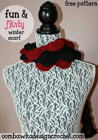 Fun and Flirty Winter Scarf | Winter scarf pattern, Scarf crochet .
