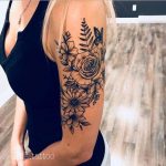 8. Upper Arm Flower Tattoo Idea | 13 Flower Tattoo Ideas for Every .