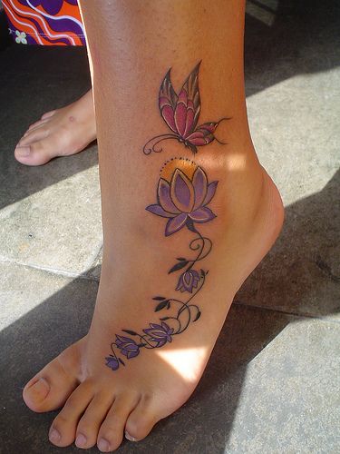 Pin by Sylvia Love on TATTOOS | Butterfly ankle tattoos, Ankle .