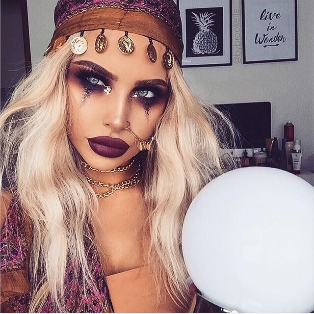 Bybrookell fortune teller Halloween makeup inspo | Halloween .