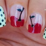 Cherry #Nailart With #Polkadot | Fruit nail art, Simple nail art .