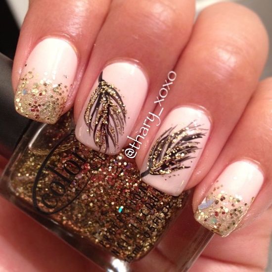 12 Cool Nail Art Ideas – Glam Radar | Feather nails, Feather nail .