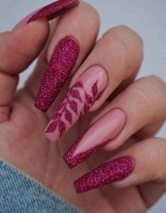 Charming Style of Long Coffin Nails for Glamorous Girls in 2020 .