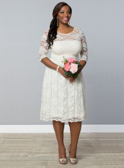 7 Gorgeous Short Plus Size Summer Wedding Dresses | Knee length .