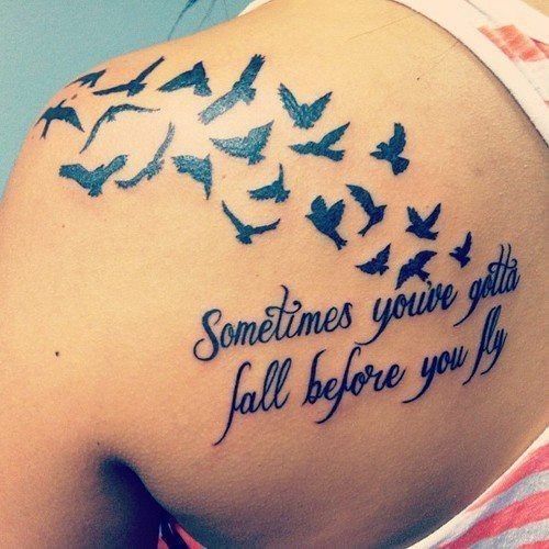 Leap of Faith | Bird tattoos for women, Inspiring quote tattoos .