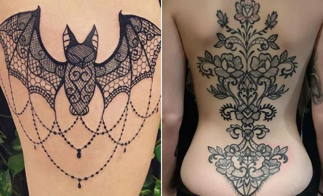 21 Stunning Lace Tattoo Ideas for Women | StayGl
