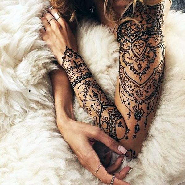 101 Tasteful Lace Tattoos Designs and Ideas | Lace sleeve tattoos .