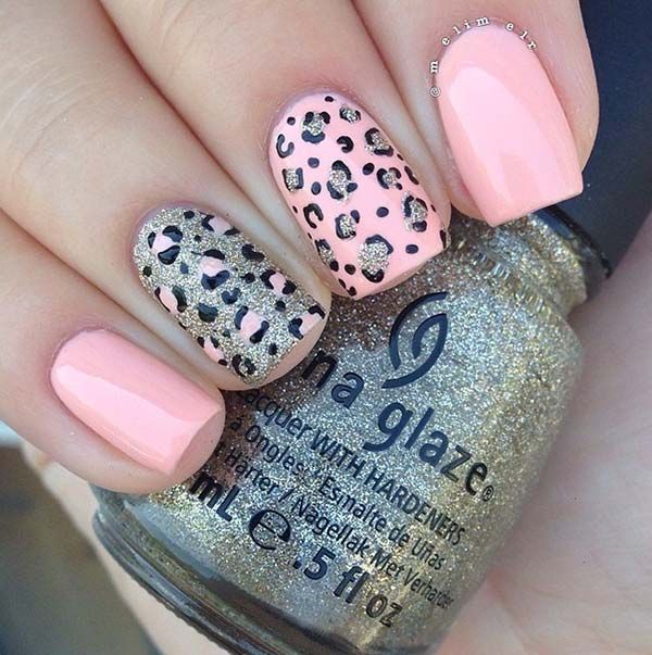 80 Classy Nail Art Designs for Short Nails Leopard Nail Design for .