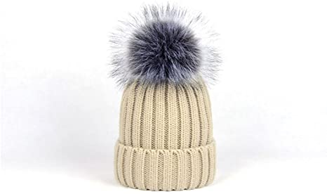 Amazon.com: Liouliu Women Warm Faux Fur Pom Pom Hat Lovely Slouchy .