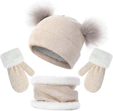 Amazon.com: Toddler Winter Hat Scarf Set for Infant Baby Girl .