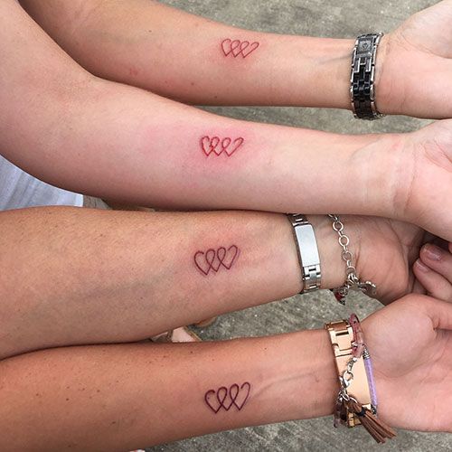 Mom and Three Daughters Tattoo - Best Matching Mother Daughter .