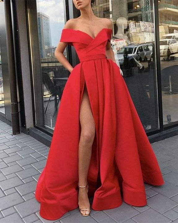40+ Glam Red Prom Night Dresses Ideas | Red prom dress long, Red .