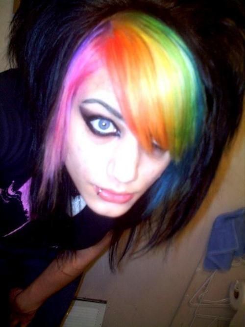 Rainbow Bangs - Hair Colors Ideas | Hair, Rainbow hair, Rainbow .