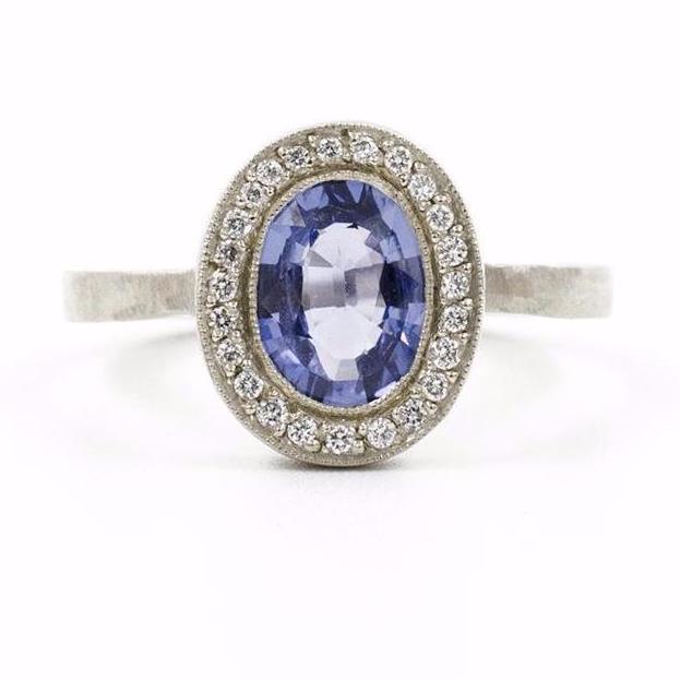 Lux Plus Oval Blue Sapphire Ring - Jennifer Dawes Desi