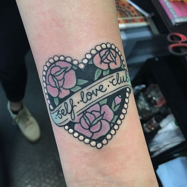 self love club heart tattoo • ngxtattoo | Self love tattoo .