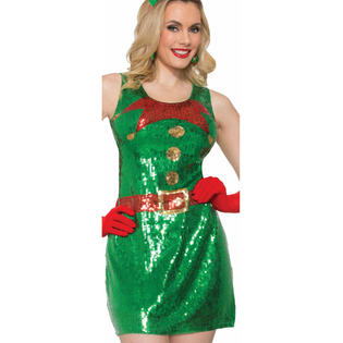 Forum Novelties Women's Christmas Elf Sequin Dre