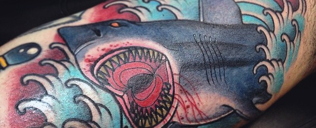 90 Shark Tattoo Designs For Men - Underwater Food Cha