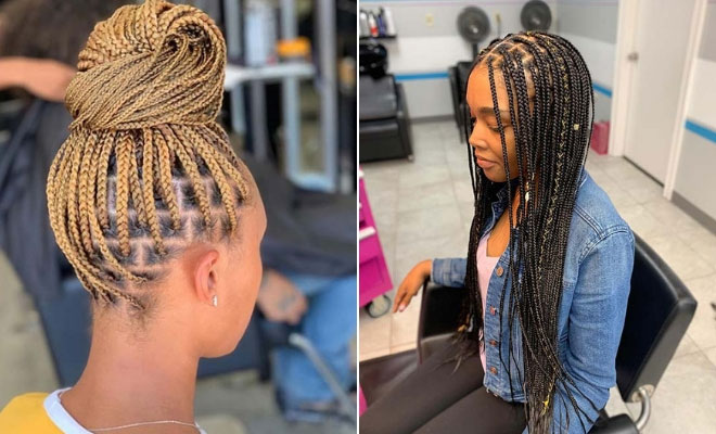 43 Pretty Small Box Braids Hairstyles to Try | StayGl