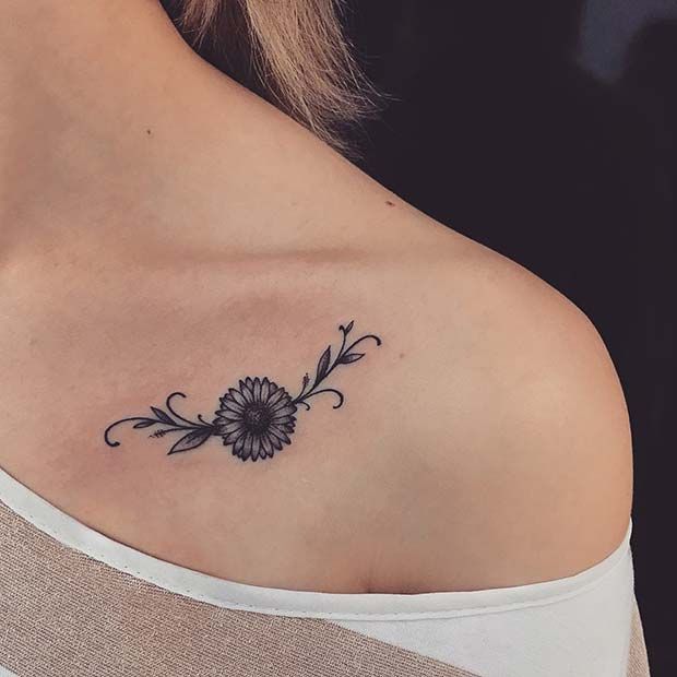 Account Suspended | Sunflower tattoo, Sunflower tattoo shoulder .