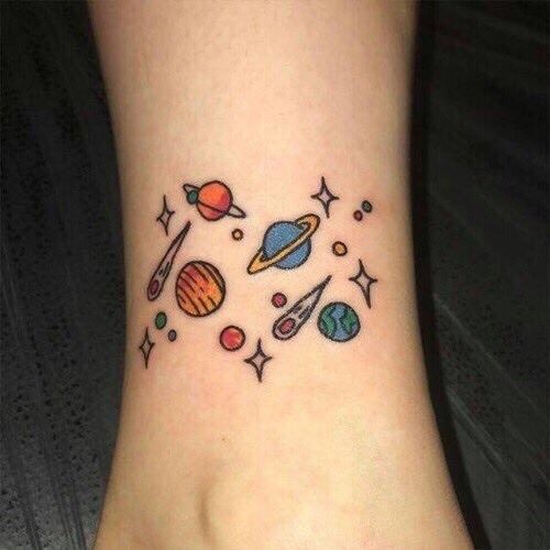 cute space tattoo small | Planet tattoos, Sharpie tattoos, Tatto