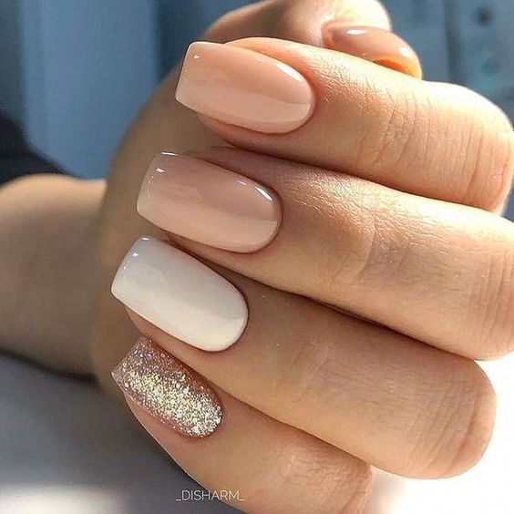 Simple bridal nail art design ideas for 2020 in 2020 | Square .